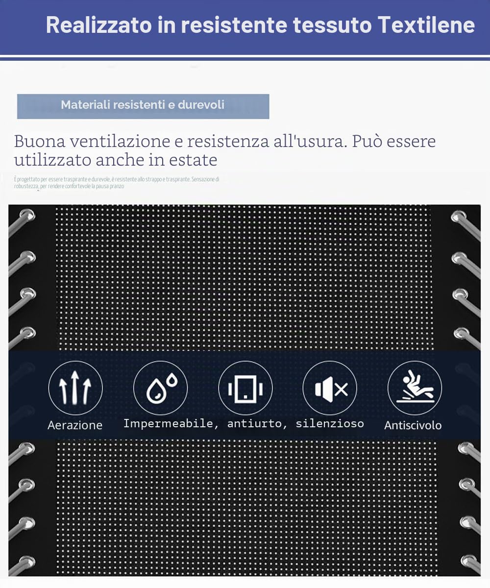 Sedia a Sdraio Pieghevole da Giardino, Nessuna Installazione, con Supporto per Bevande, Sdraio Relax con Cuscino, Traspirante, per Patio, Giardino, Sedie da Campeggio (Nero, 72cm)
