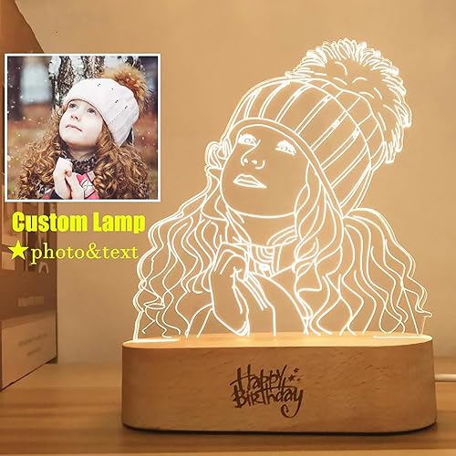 Miniatura 3 de FIMIONAS Luz nocturna personalizada, marco de fotos acrílico en 3D, marco de fotos, aniversario, boda, Navidad, regalos de cumpleaños para él y su