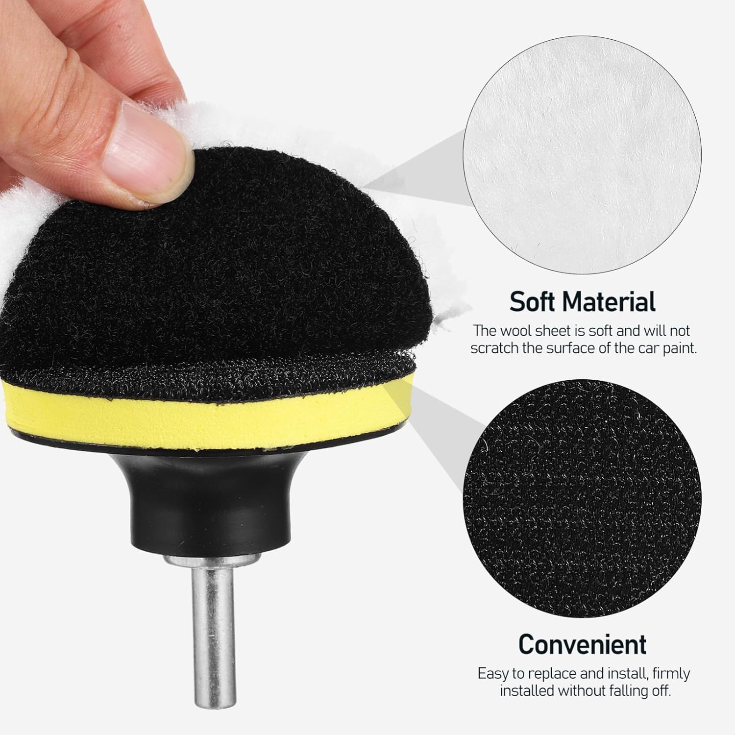 OUNONA 1set Polishing Pad Buffing Pads for Drill Car Buffer Drill Attachment Polishing Wheel Kit Car Detailing and Polishing Tasks Includes Buffing Pads and Drill Polishing Kit