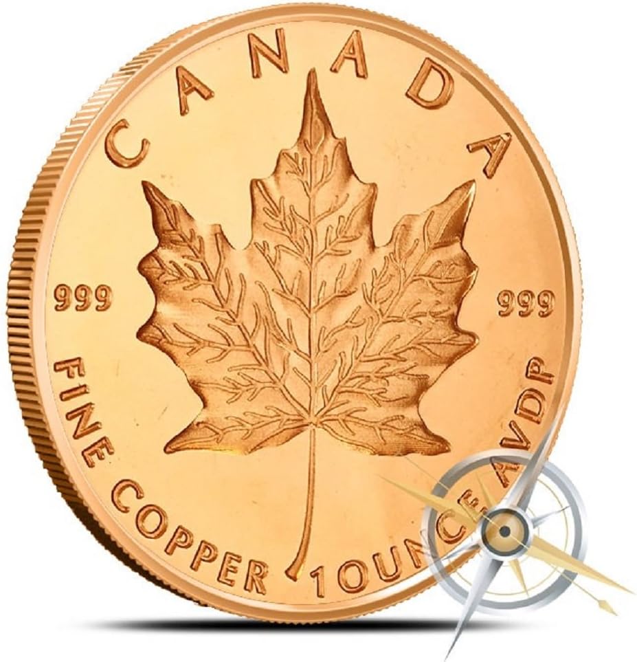 Maple Leaf 1 oz Copper Round Coin_AB