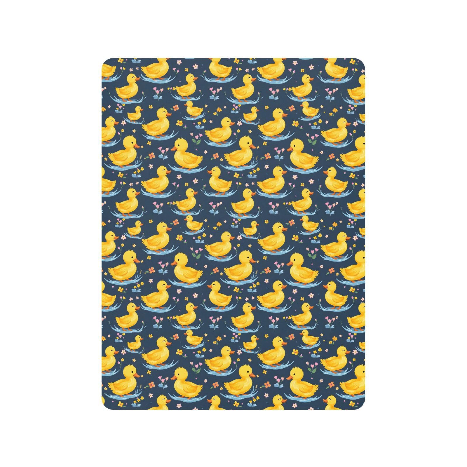 Drap-housse pour lit de bébé motif bateau et fleur de canard pour garçons et filles, 71,1 x 132,1 cm