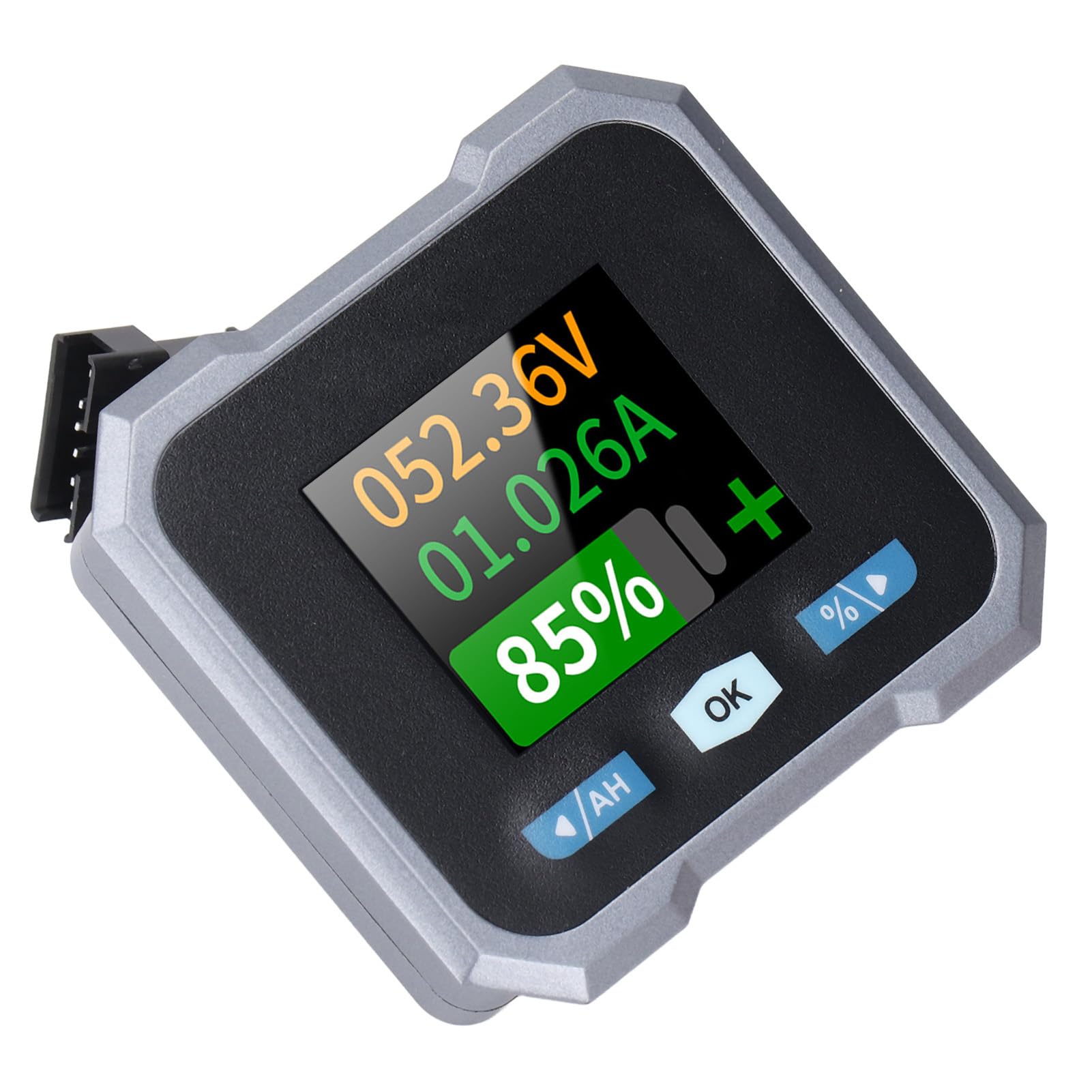 FTVOGUE Monitor Batteria Intelligente per e Barche Display LCD a Colori Tester di Tensione 50A Monitor Batteria da 10 a 100 V
