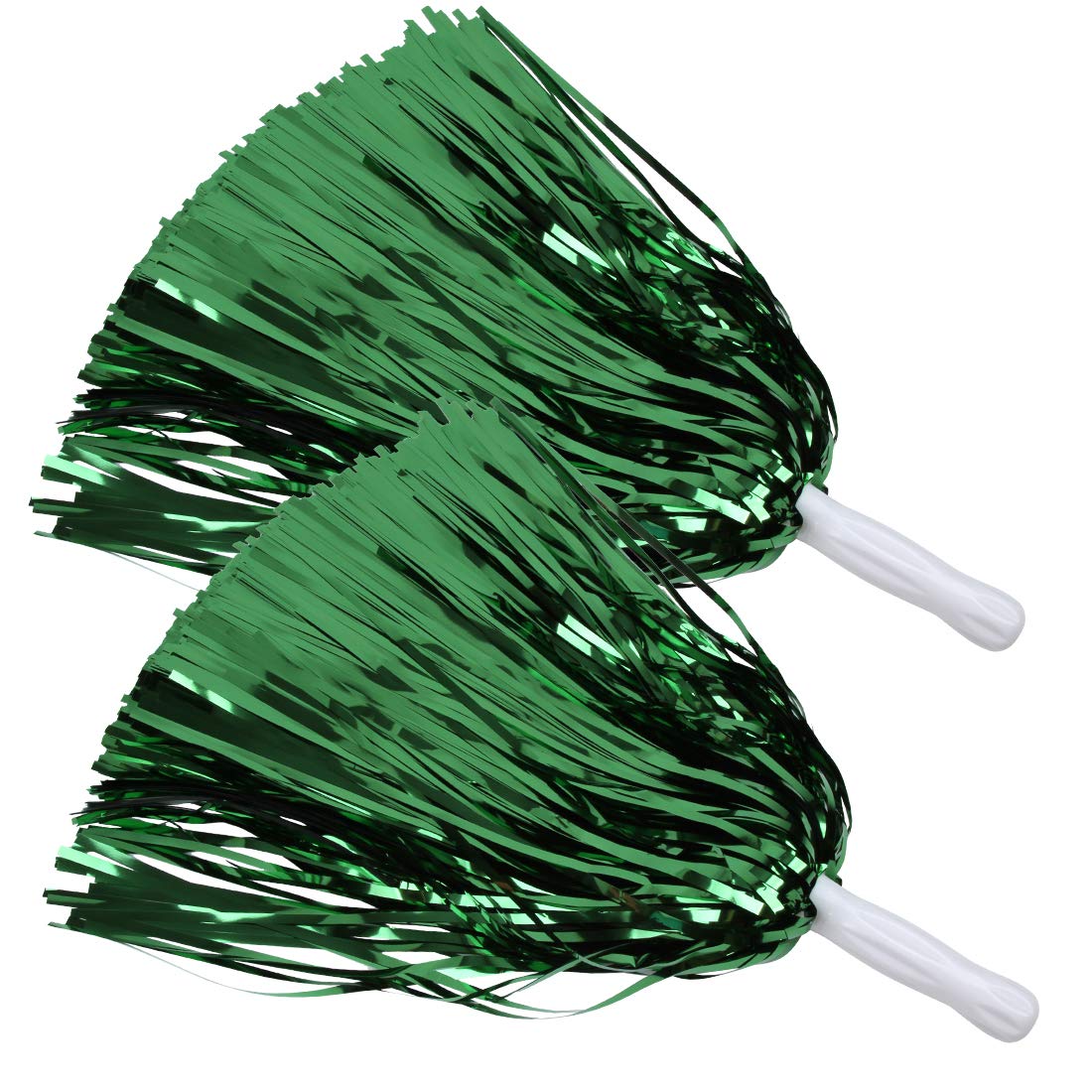 ICObutyMetallic Cheerleading Pom Poms Foil Fluffy 12 inch 2 Pack NO Sheddingfor Sport Squads Dance Hen Party Stage Performance Celebration
