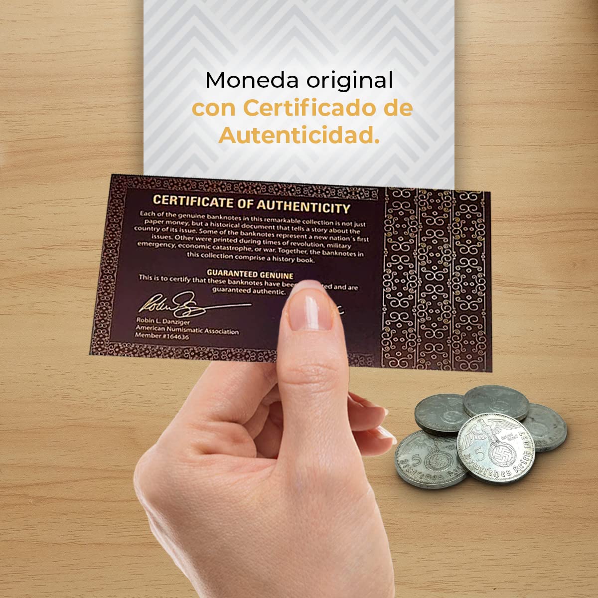 Moneda de plata de 5 Reichsmark | Colección histórica alemana 1936-1939 | 625 plata | Certificado de autenticidad