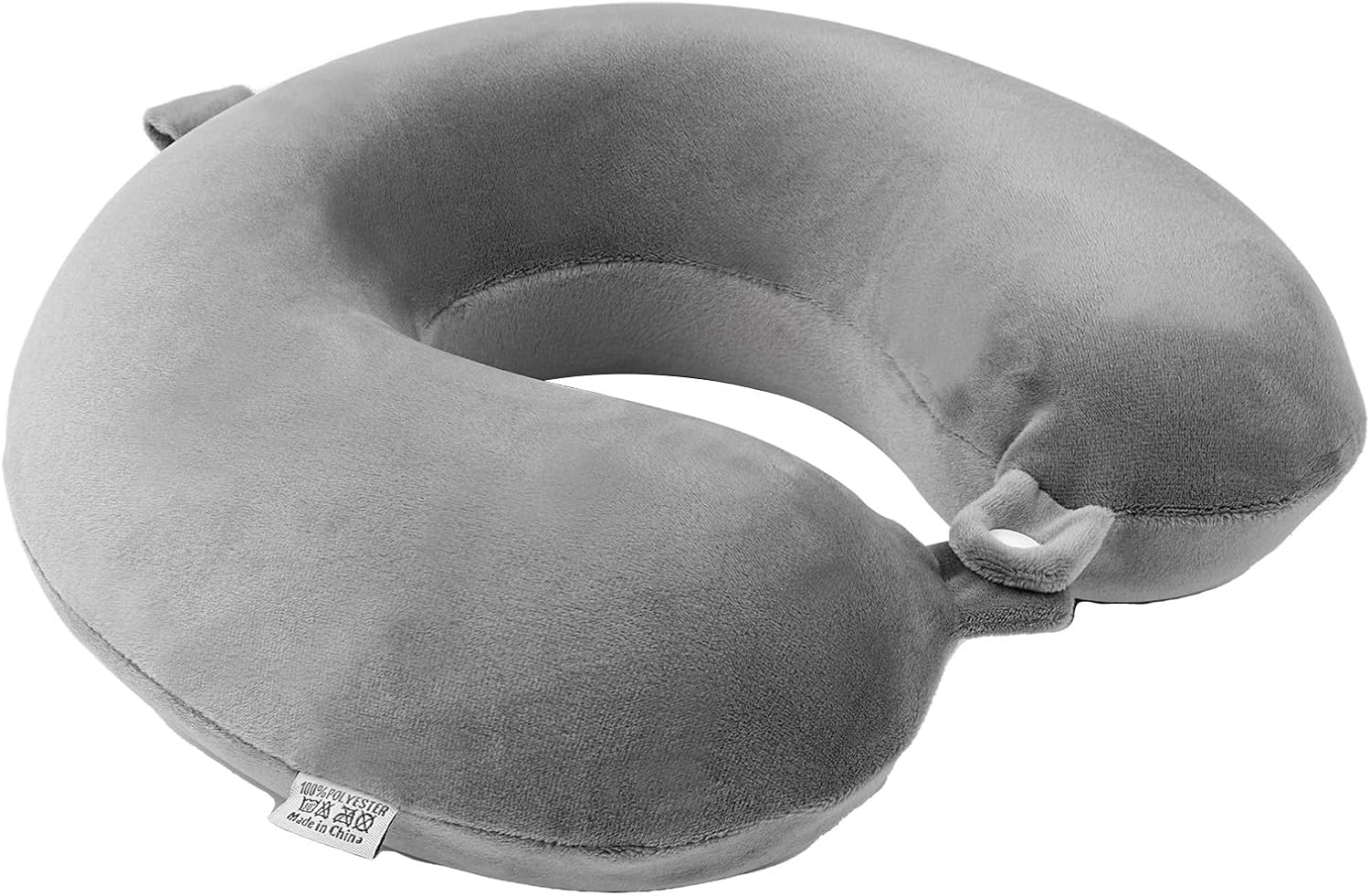 Nikou Travel Pillow, Memory Foam U-Shaped Neck Pillow for Airplane Sleeping, Office & Car Travel, Ergonomic Design with Removable Washable Cover, Portable & Foldable (Gray)