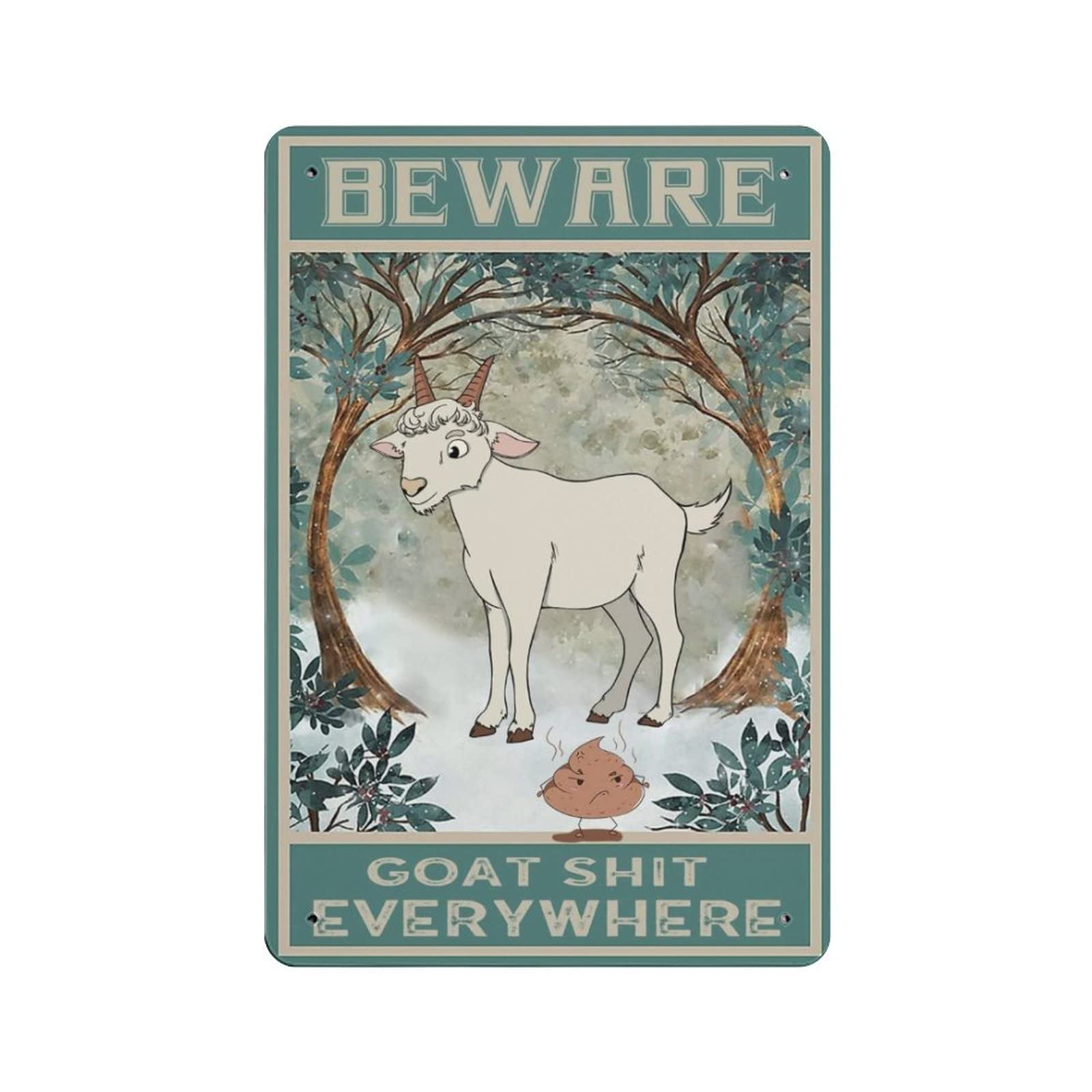 Cartello Stradale Vintage The G.O.A.T. – Metallico, 40,6 X 10,2 Cm – Decorazione Da Parete Per Garage, Bar, Camera, Ufficio