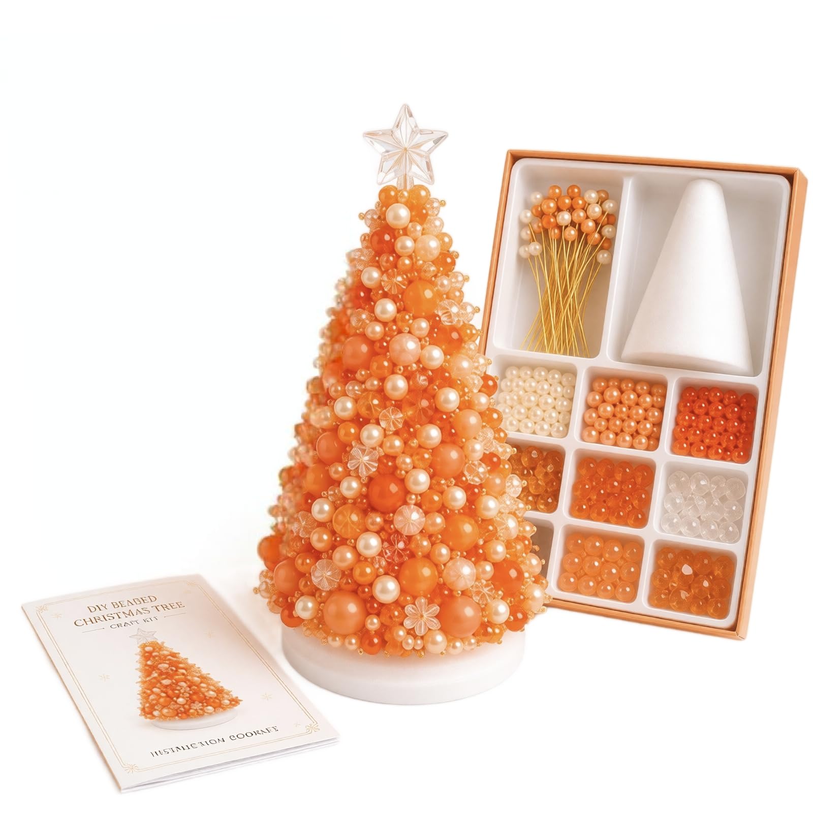 DIYIOUZHOU Beaded Christmas Tree Kit Christmas Beads Beading Kit Craft Set