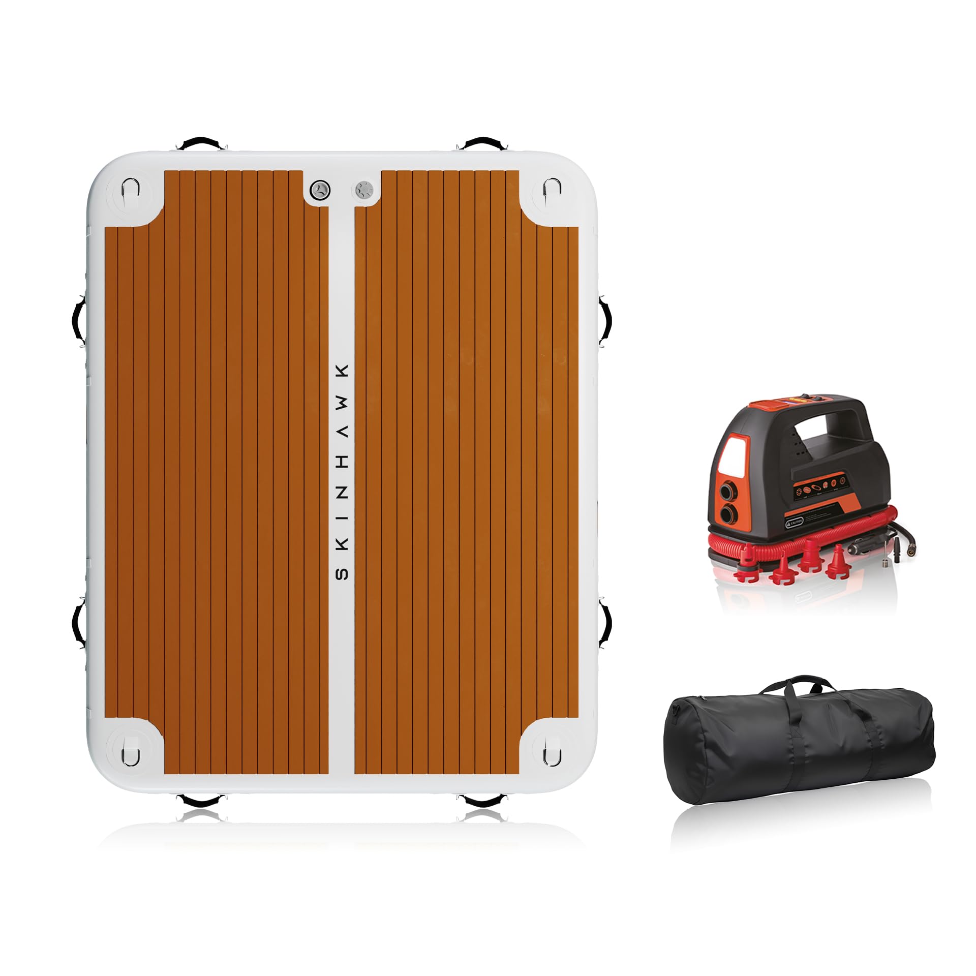 SKINHAWK Badeplattform 250cm x 200cm x 20cm Badeinsel Sonneninsel Bootsplattform