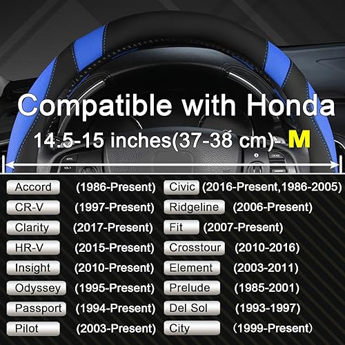 Miniatura 80 de West Llama Cubierta personalizada del volante del coche del coche para Honda (negro)
