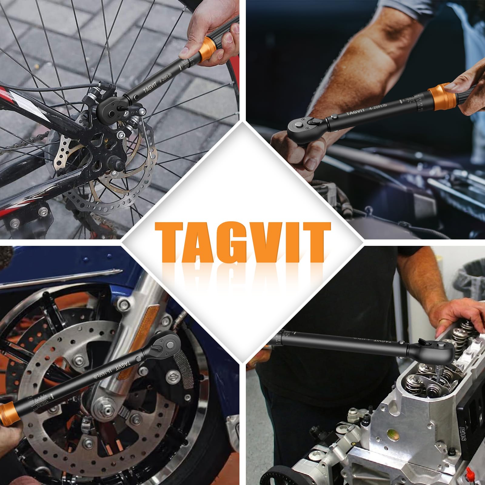 Set di Chiavi Dinamometriche 1/4" 3/8" 1/2" - Kit Completo 41 Pezzi con Bussole e Prolunghe | Acciaio CR-V, Cricchetto 72 Denti, Scala Doppia Alta Precisione per Auto, Bicicletta e Moto