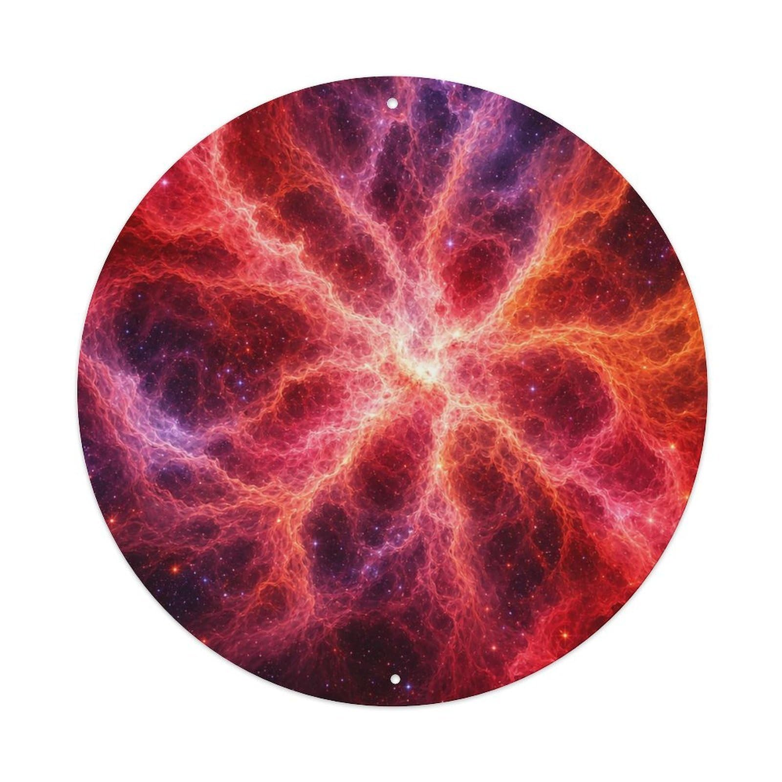 Okngb Style Telescope Tarantula Nebula Celestial Study Astronomy Metal Tin Sign Plaque Wall Decor For Cafe, Man Cave, Club Bar, Office, Home Garden Round Metal Poster 8X8inch