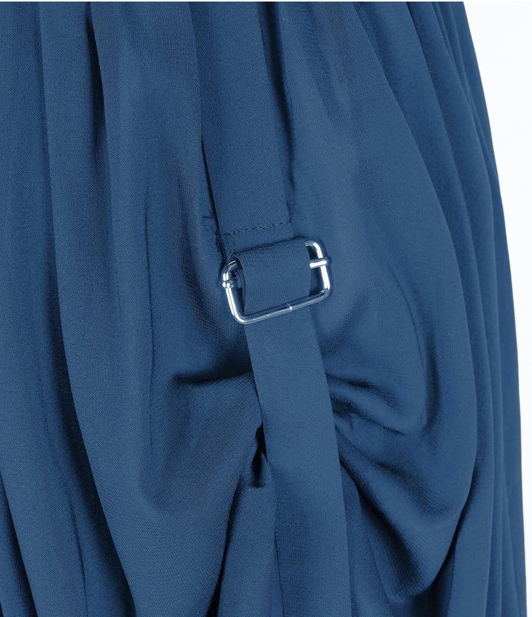 Women's Renaissance Skirt Victorian Peasant Double-Layer Maxi Long Skirt