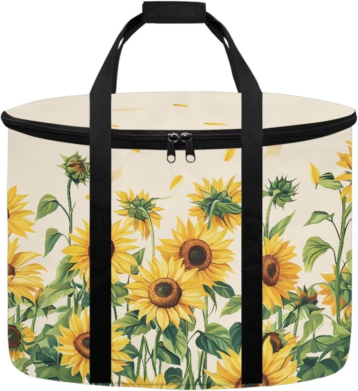Sunflowers Dust Cover for 6-8 Quart Oval Slow Cooker Cover Replacement Novelty Kitchen Appliance Bags for Air Fryer, Pressure Cooker Accessories