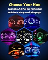 Vista 8 de WLJH 74 focos LED para salpicadero Mini T5 2721 27 37 286 cuña enchufe de giro PC74 para panel de instrumentos automotor, juego de luces indicadoras