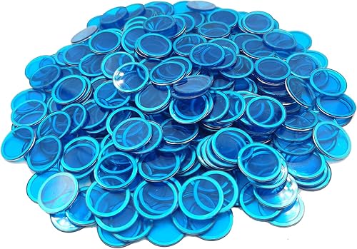 SEETOOOGAMES 300 fichas magnéticas de bingo solamente azul