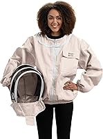 Vista 1 de Bees & Co K74 Chaqueta de apicultor de algodón natural con velo de esgrima