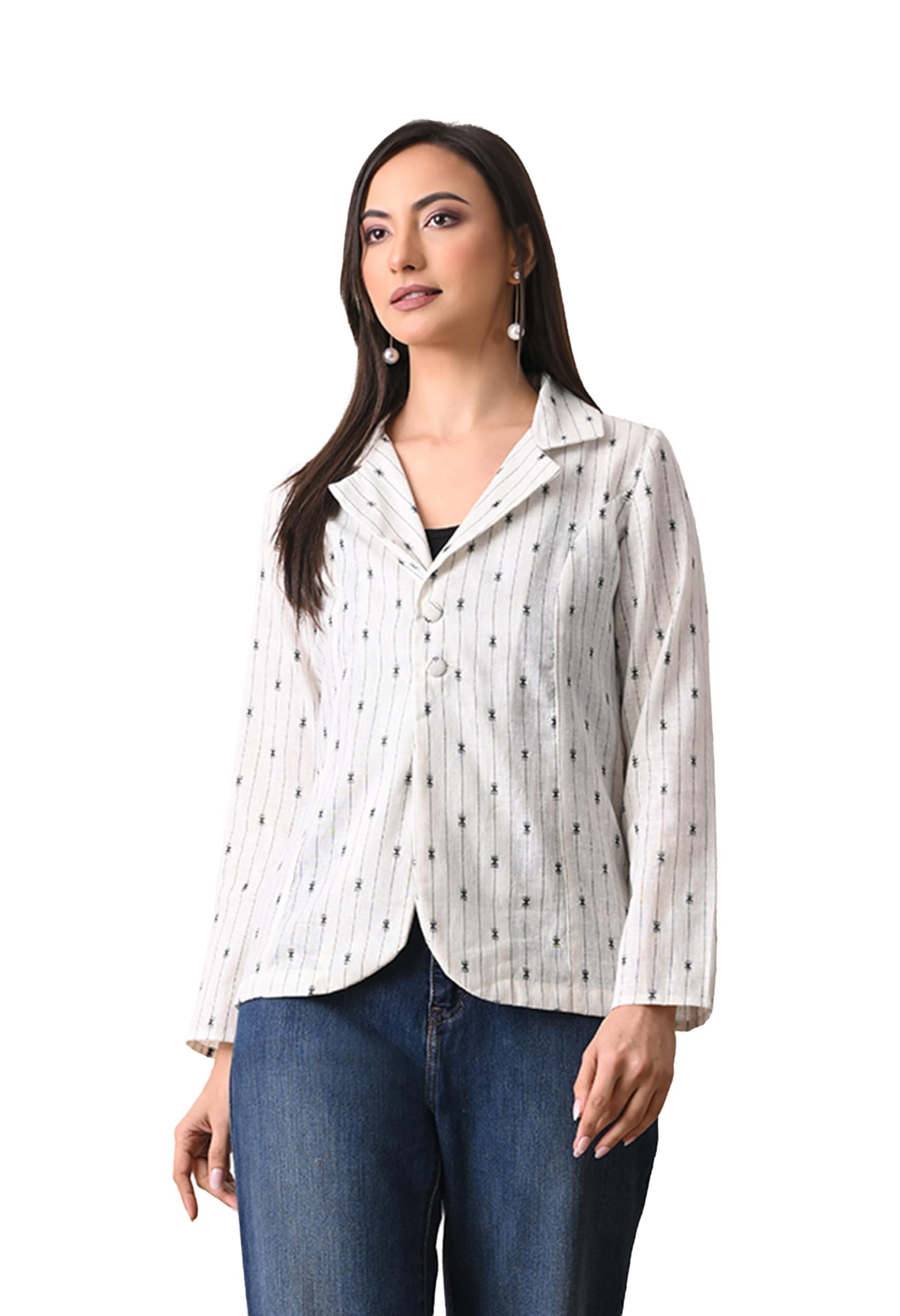 deckedup Linen Love Blazer – Women’s Linen Blend Casual Blazer (SKF1075_White_$P)-picture-25