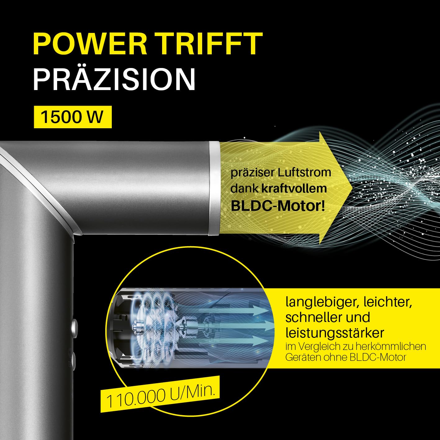 STYLE & SHINE by VITALmaxx Hairstyler Flex, 1500W | Air Curler, Lockenstab & Glätteisen in einem | 5 Aufsätze & 3 Temperaturstufen| ersetzt Lockenwickler | mit Memory-Funktion & 1,8 m Kabel