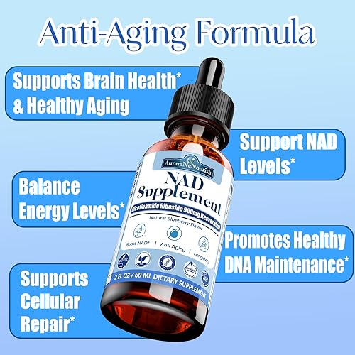 Miniatura 3 de Suplementos NAD para mujeres y hombres, liposomal NAD nicotinamida ribósido resveratrol 900 mg con resveratrol, quercetina, colágeno, niacina, apoyo