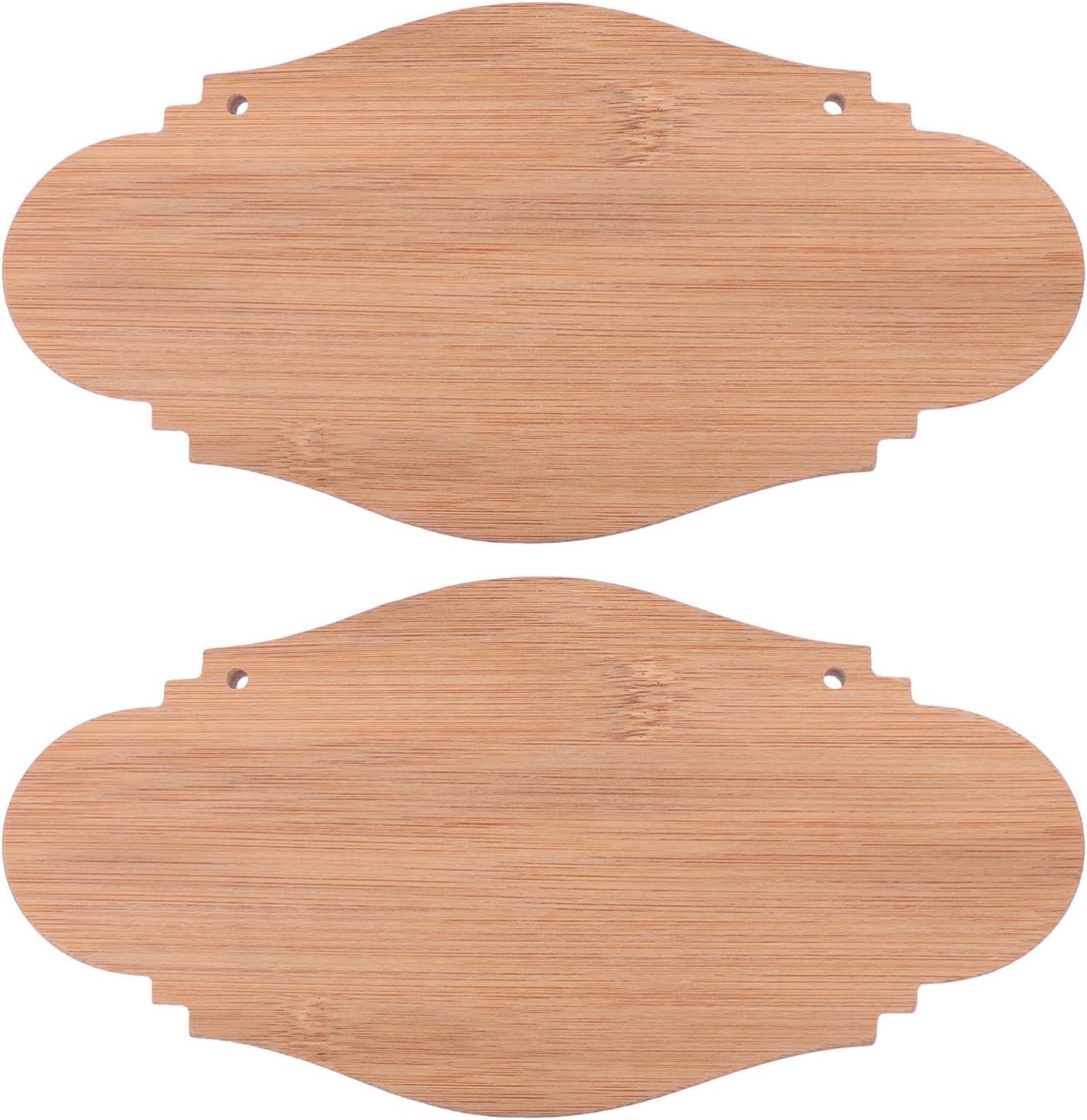 Healifty 2pcs Blank Wood Door Sign DIY Craft Hanging Wooden Board Door Wall Art Painting Plaques Door Plate for Home Shop