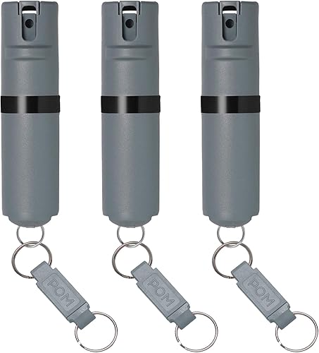 POM - Gas pimienta de autodefensa en espay con tapa abatible Oleoresin capsicum (OC) de máxima fuerza diseño táctico compacto y seguro rápida