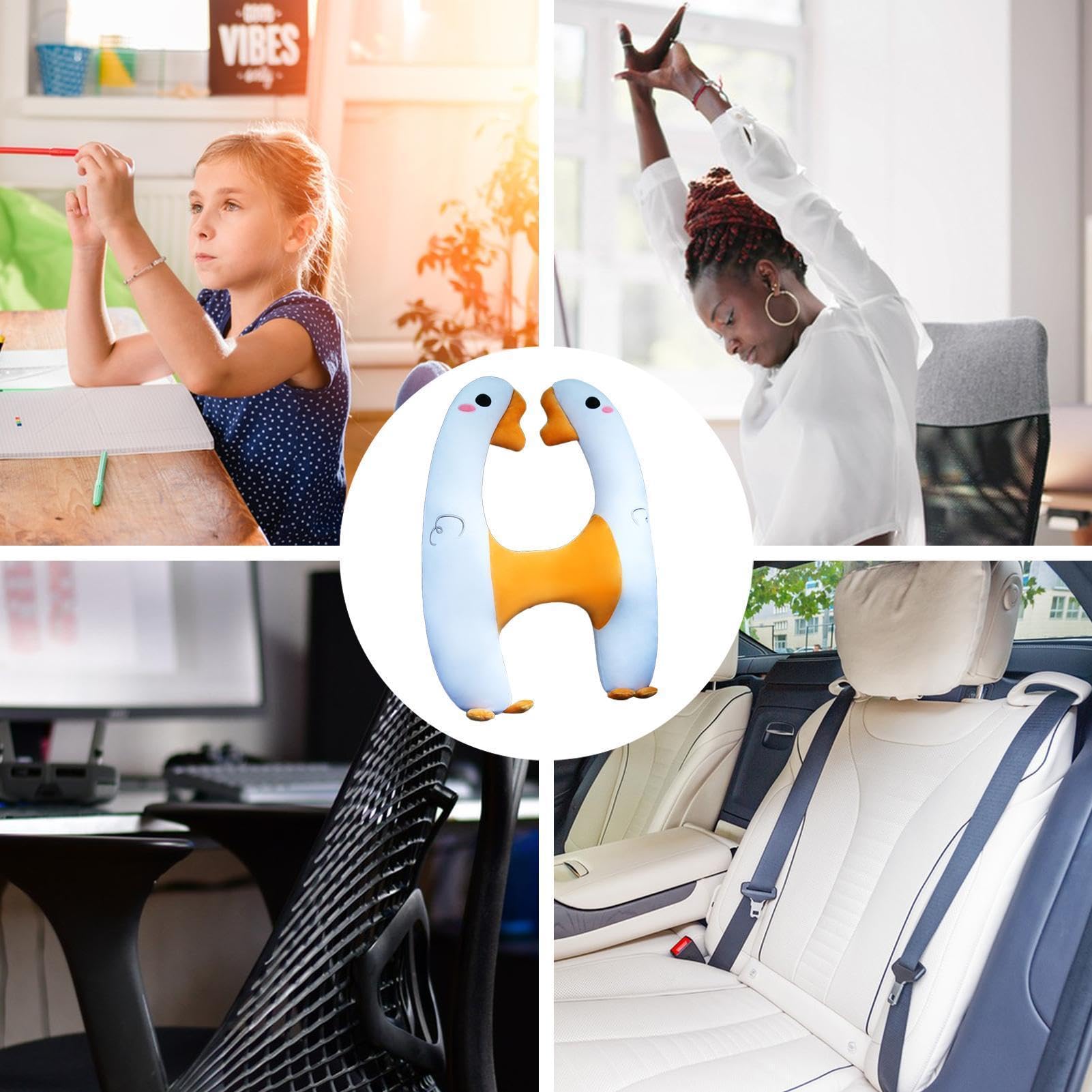 Appui-Tête Enfant Pour Siège Auto Voiture Forme H peluche douce respirante | Oreiller siège auto Pour Assurer Le Confort Auto Des Lors Des Trajets