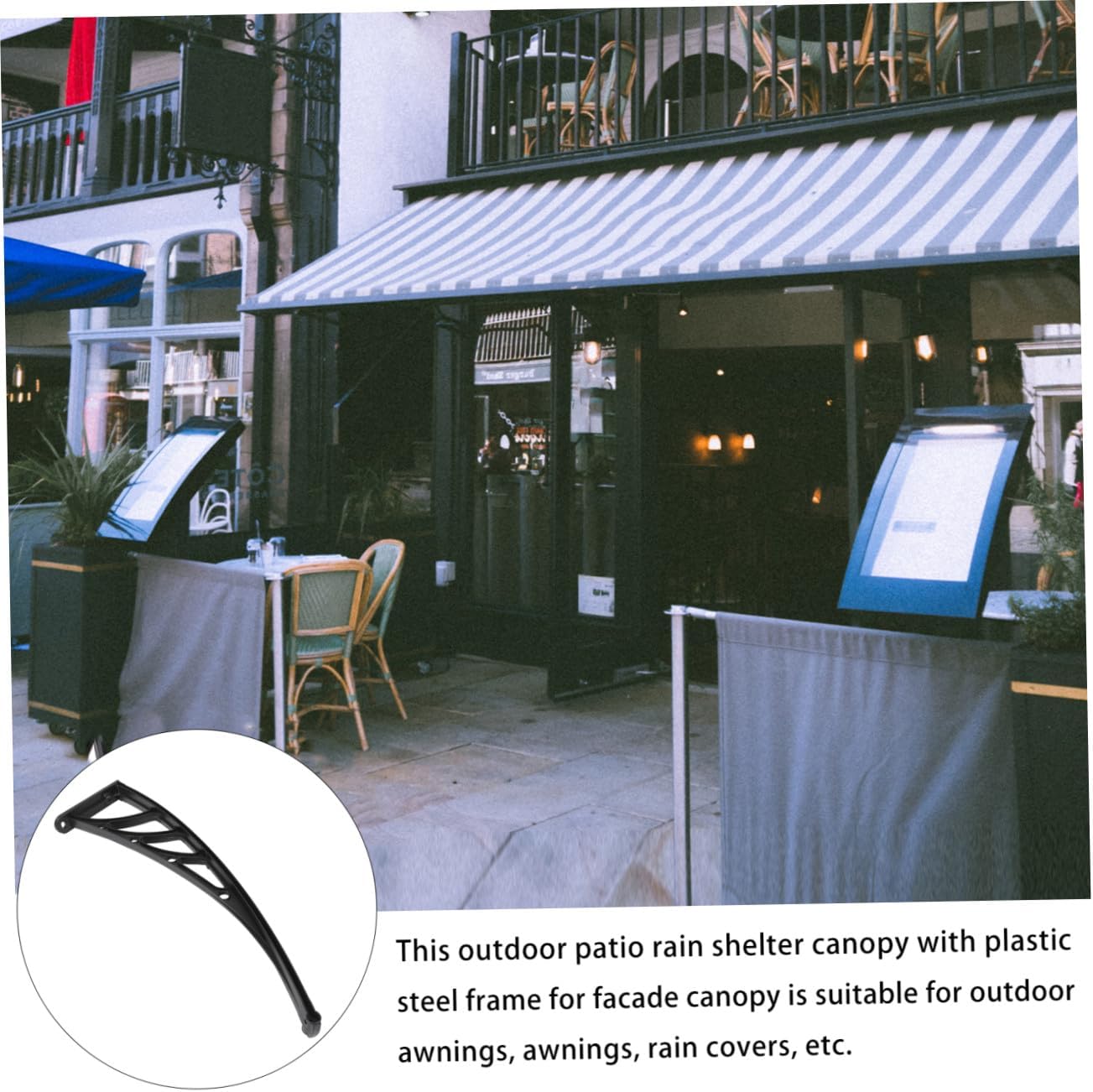 SUPVOX Window Awning Holder Rain Cover Bracket Easy Install Door Awning Rack for Patio Canopy Rv