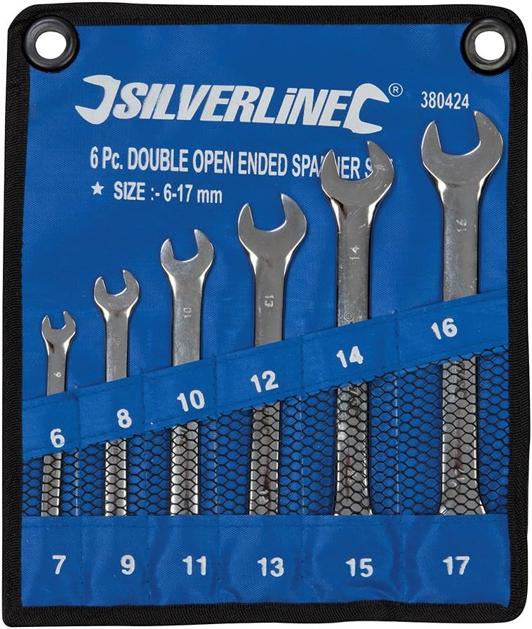 Silverline 380681 Open Ended Spanner Set 12pce 6-32 mm