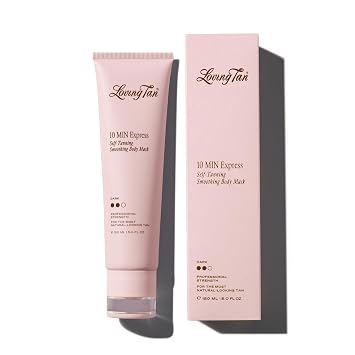 Loving Tan 10 Min Express Self Tanner Body Mask Fast Acting & Streak-Free Smoothing Self Tan Formula, Natural Bronze, Hydrating Ceramides, Quick Dry & Transfer-Resistant 5 fl oz