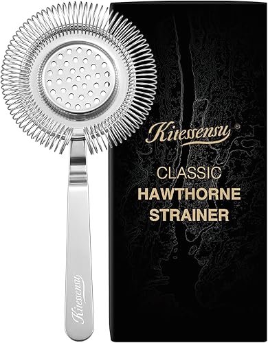 KITESSENSU Colador de malla fina, colador de malla pequeño de acero inoxidable 188 con asa, colador de cóctel efectivo en forma de cono de 3.3