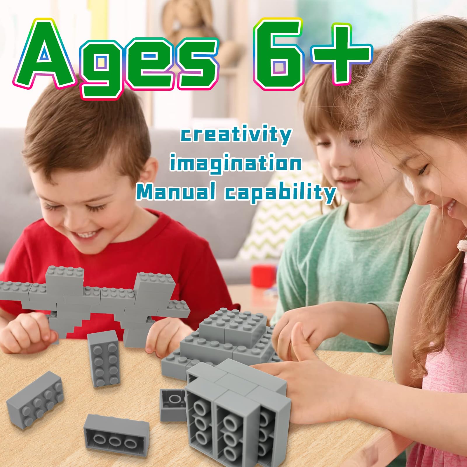 200 Piece Classic Building Bricks, 2x4 Bulk Bricks STEM Creative Building Toys Red Yellow Blue Green Samll Bricks 1 25x0 62x0 47 In