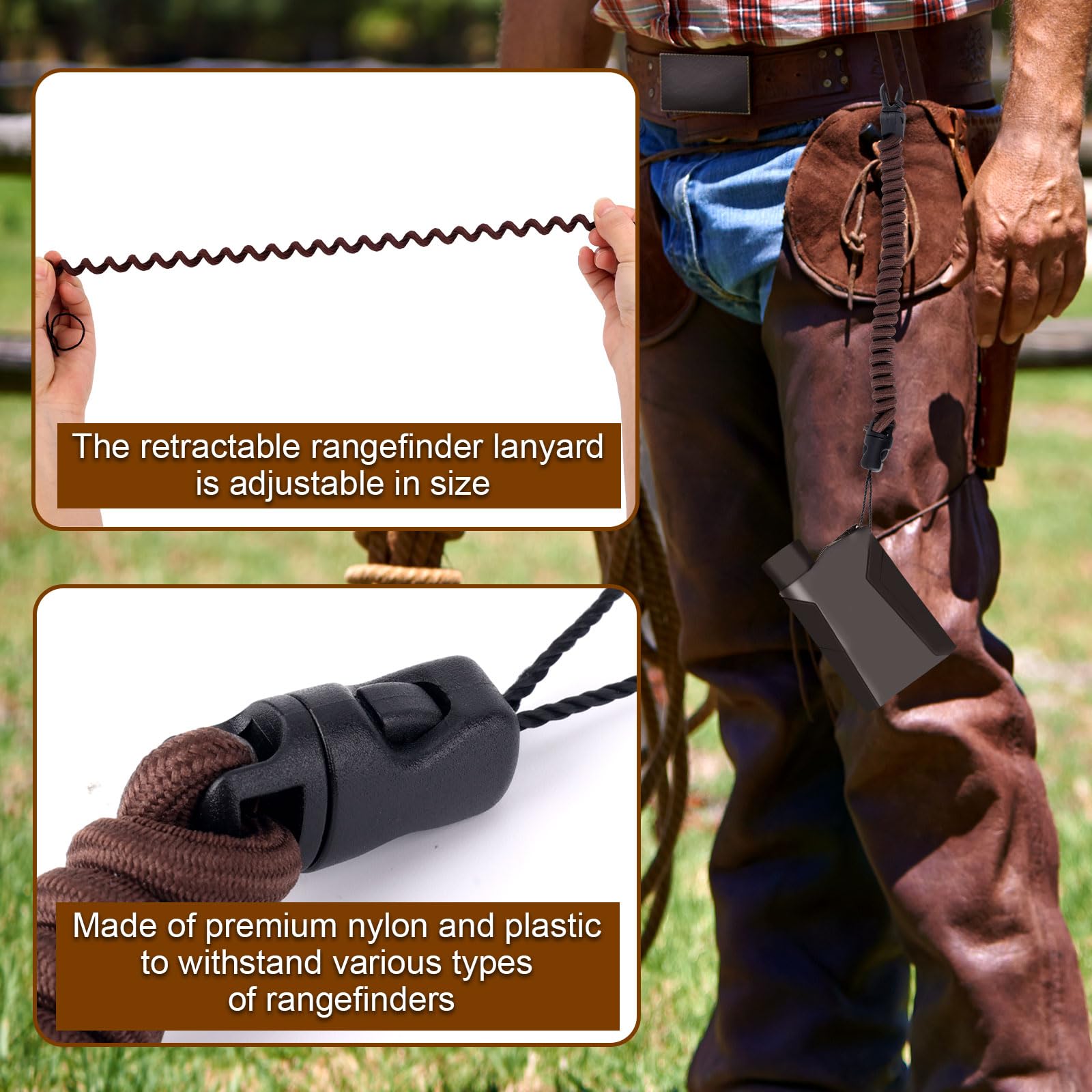 Gosknor 2pcs Rangefinder Tether, Retractable Hunting Rangefinder Lanyard,  Stretch Range 3-16 Inch : Amazon.com.au: Electronics