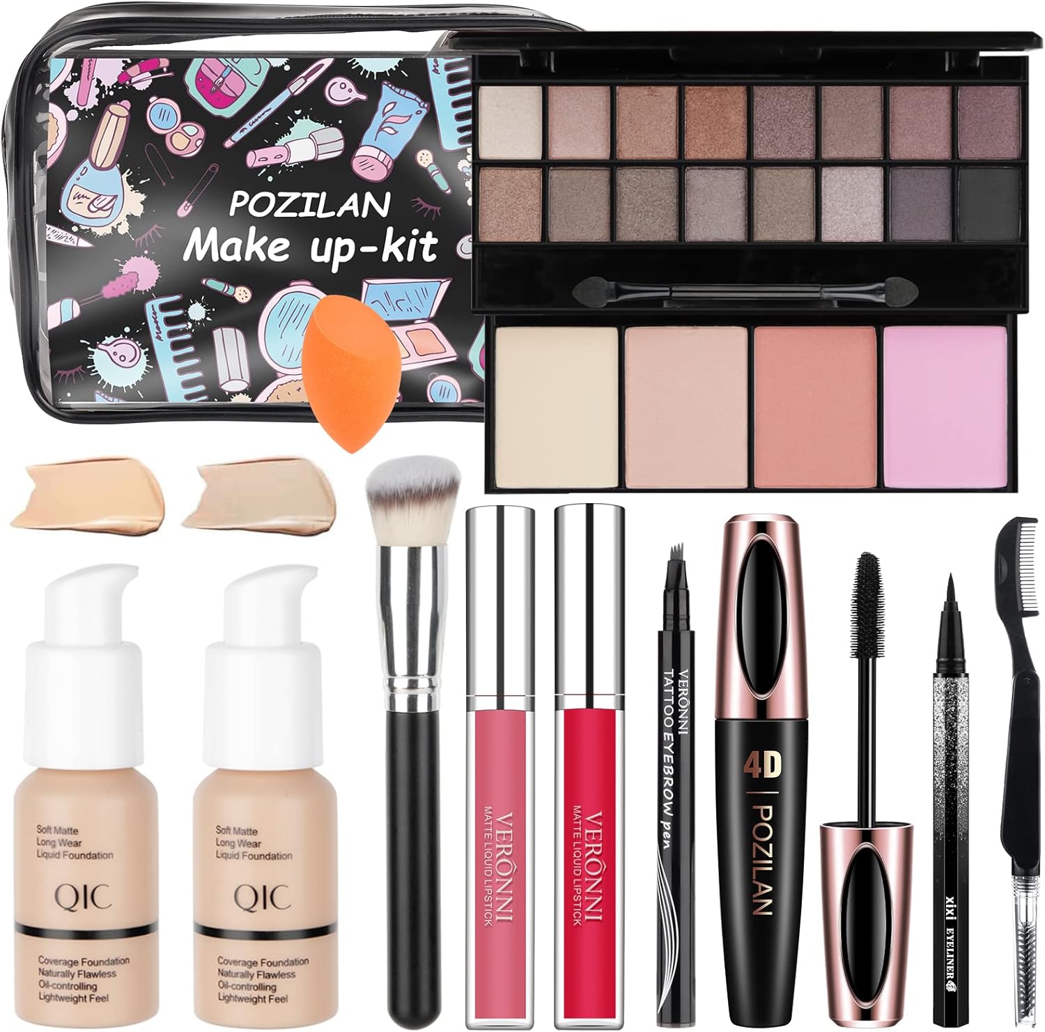 Makeup Sets for Women Girls Full Kit, Allinone Makeup Gift Starter Set Foundation, Makeup