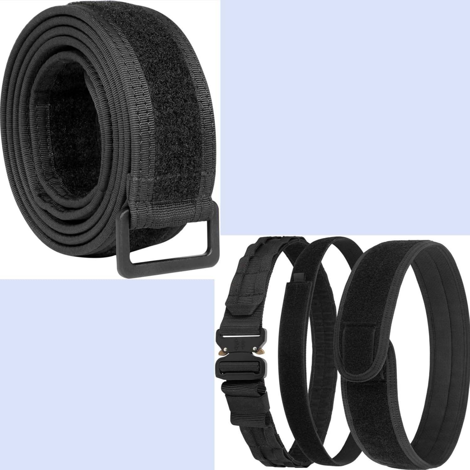 VISMIX Inner/EDC Belt 1.5" Loop Liner Inner Belt X Quick Release 1.75" MOLLE Battle Belt with Inner Belt and Anti-slip Pad