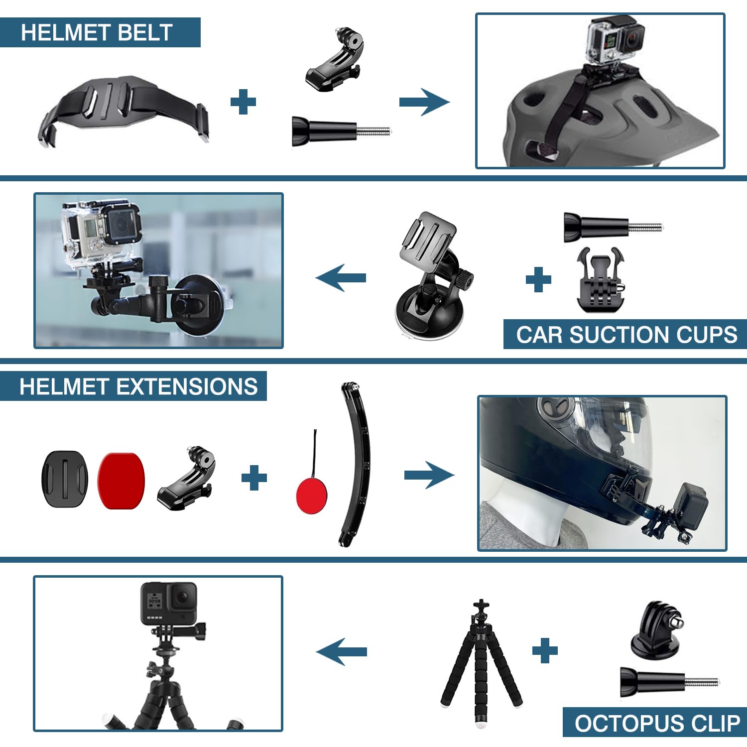 Accessori per GoPro Hero 13 Black, THAKOI Custodia impermeabile Accessori per snorkeling Accessori per sport all'aperto, Set di Kit Bundle per GoPro Hero 13