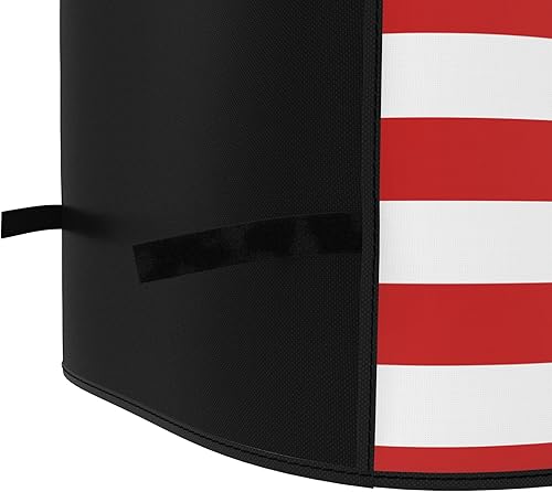 Vista 24 de Cubierta resistente para parrilla de gas impermeable de 52 pulgadas para parrilla de gas Weber Char-Broil Coleman, color beige Beige,Bandera