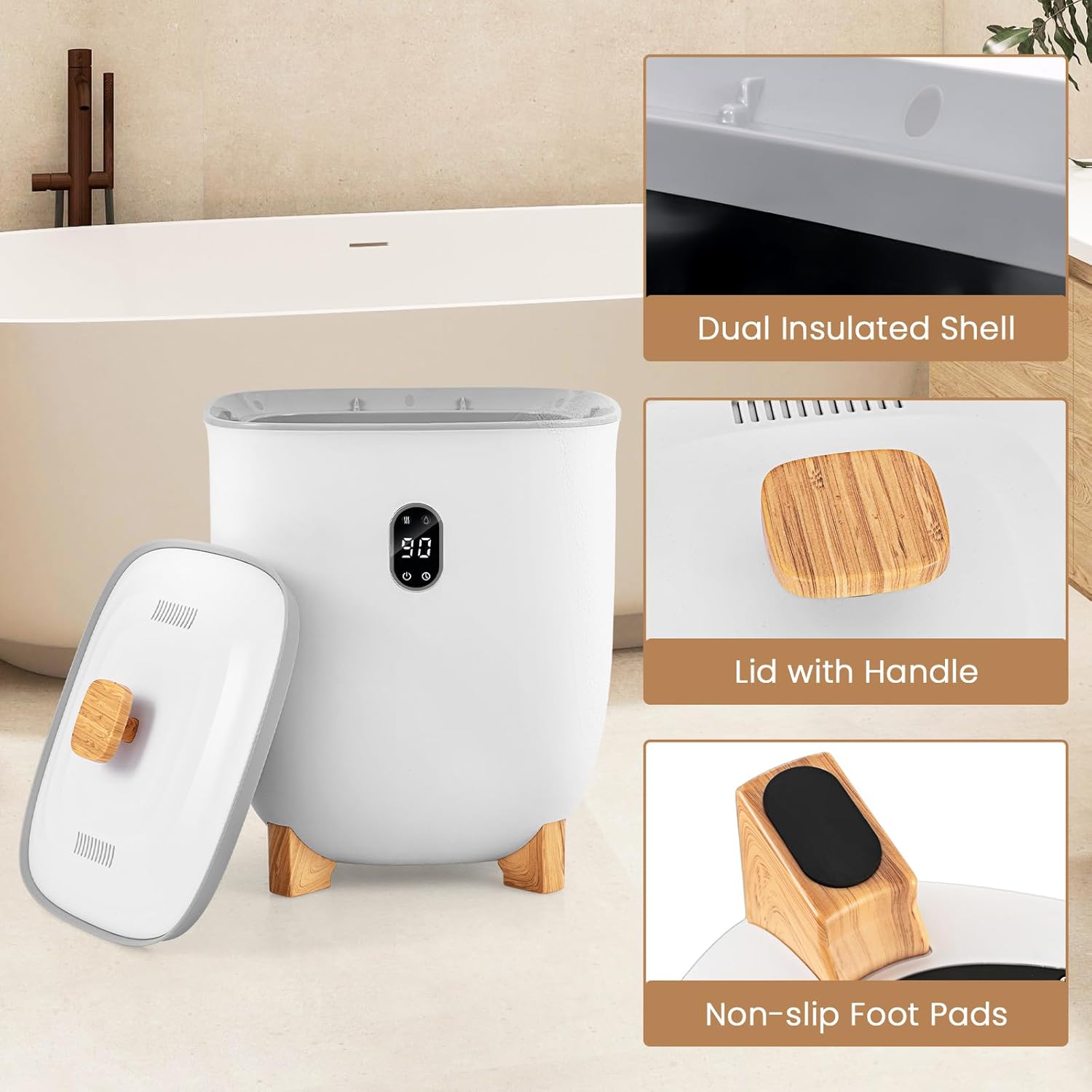 COSTWAY Towel Warmer for Bathroom, Upgraded 20L Towel Heater & Dryer Combo with 2 Fragrant Disc Holders, Blanket Warmer with Timer, Auto Shut Off, Fits Two Oversized 45" x 70" Towels, Bathrobes & PJ's