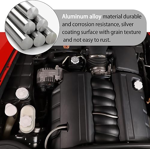 Miniatura 5 de Lcojicep Tapa de aceite del motor, tapa de radiador, tapa de arandela, tapa de líquido de freno, compatible con Chevrolet Corvette C6 2005-2013,