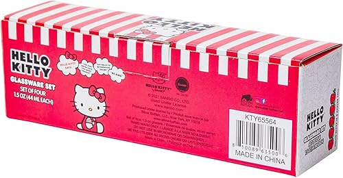 Miniatura 7 de Silver Buffalo Sanrio Hello Kitty Camping - Juego de 4 mini vasos de 1.5 onzas