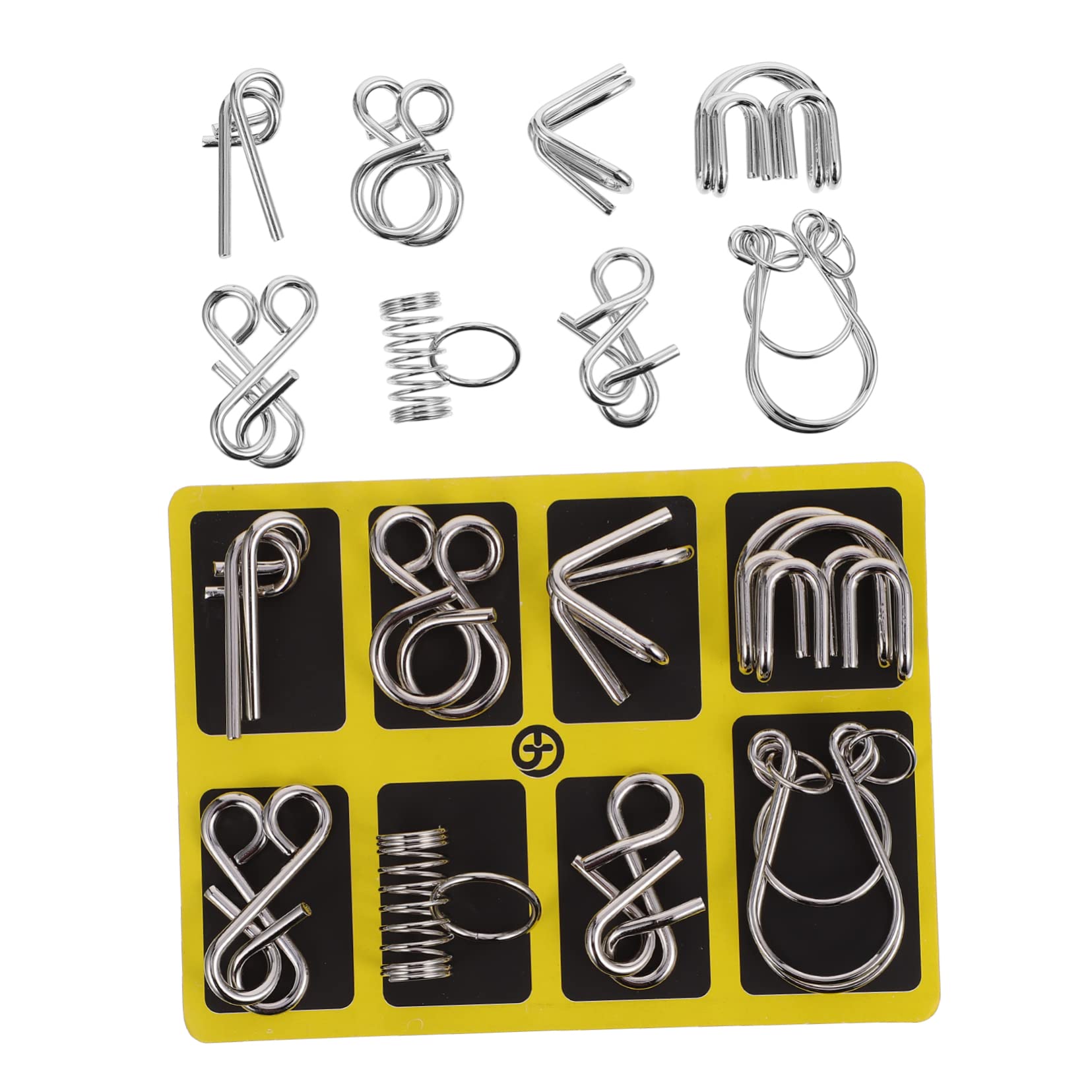 Alasum 2 Sets Unlock Wire Puzzles for Adults Toyys Wire Puzzle Interlock Game Jigsaw Puzzles Jigsaw Puzzle 9 Wire Puzzle - Disentanglement Puzzle Stainless Steel