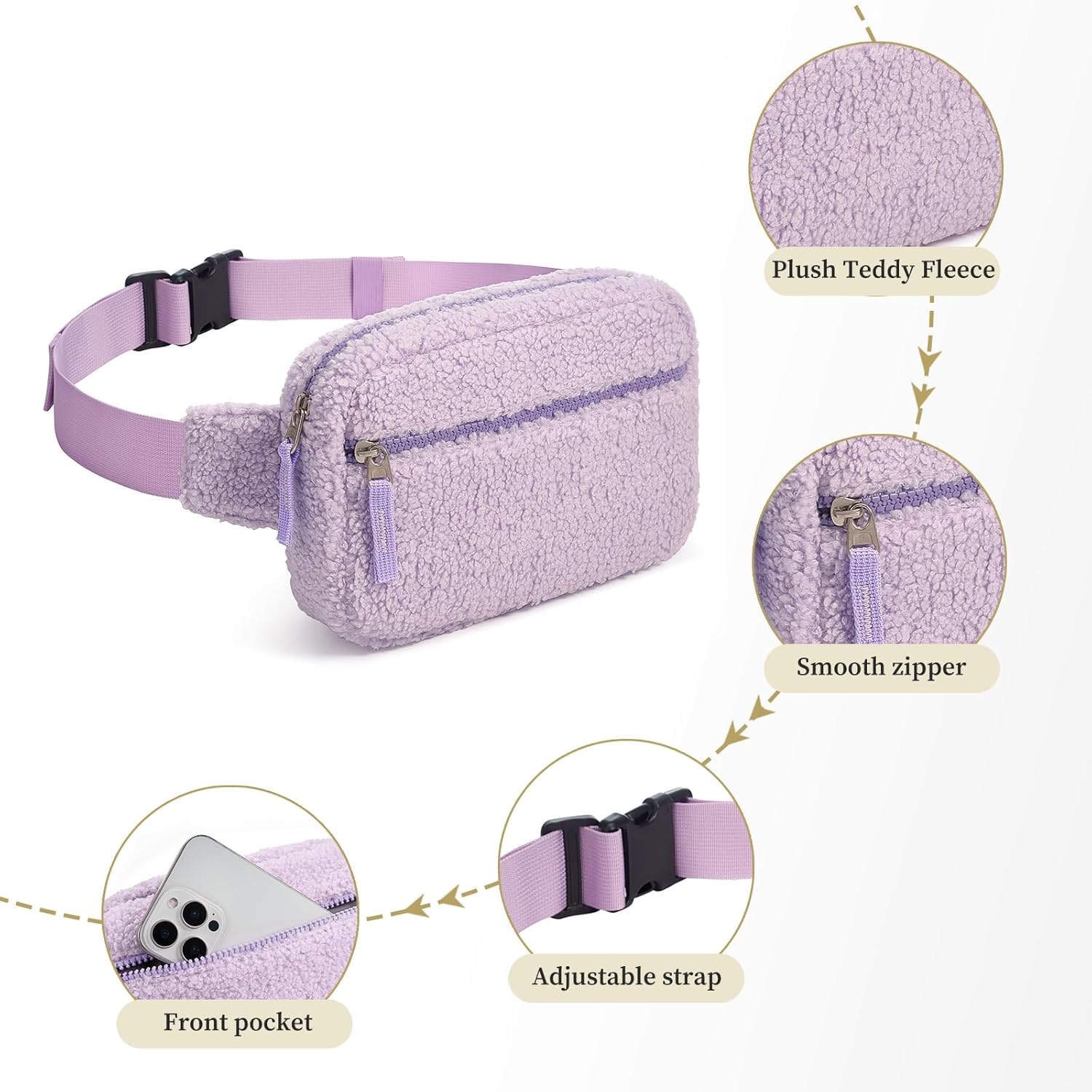 Fanny Pack Teens Easter Basket Stuffers for Kids: Birthday Gift for 5 6 7 8 9 10 11 12 Year Old Teen Girls, Preppy Cute Trendy Stuff Colorblock Crossbody Bag Adjustable Belt Bags for Travel - Image 5