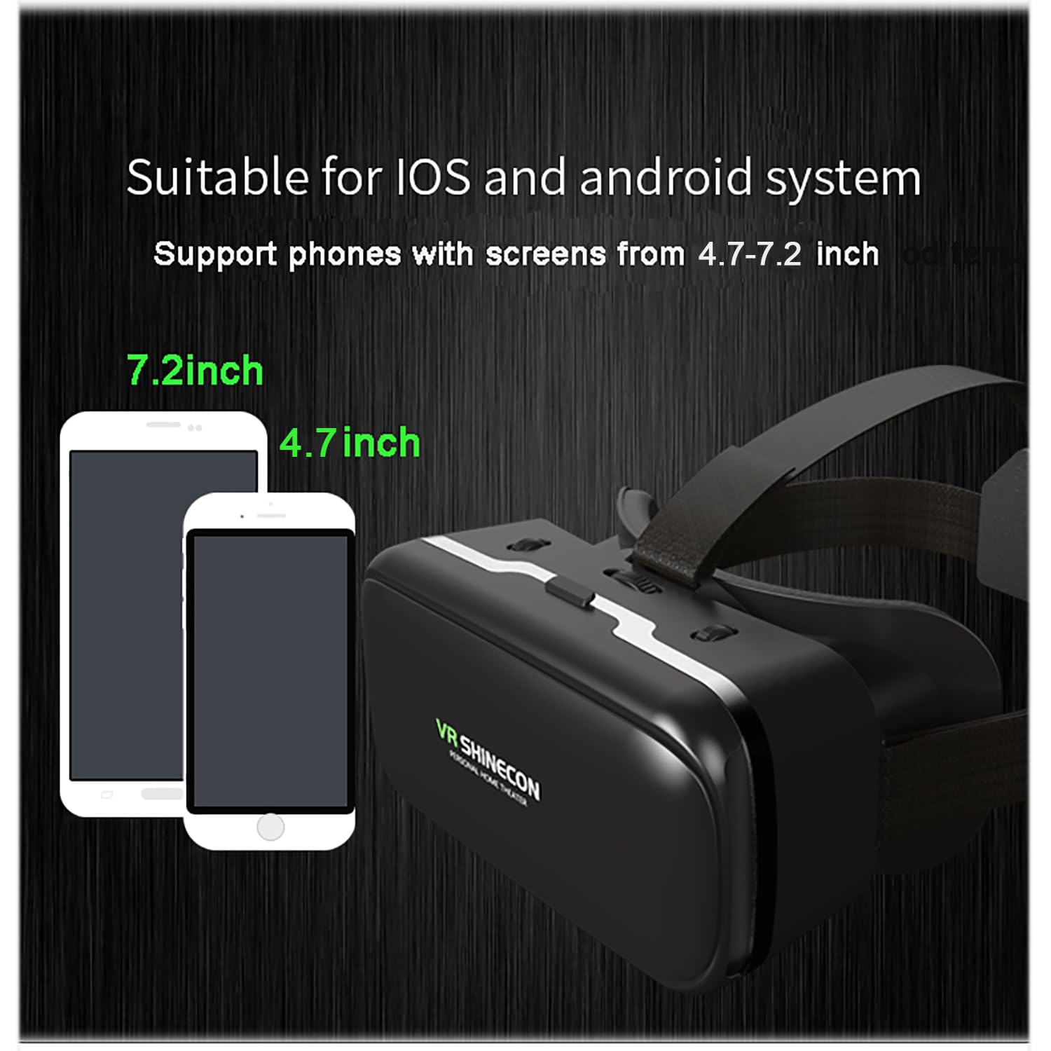 Casco VR con controlador Compatible para iPhone y Android, Actualización de Gafas VR con Casco, visor de realidad virtual 3D, Soporte para Smartphones de 4,7 a 6,0 Pulgadas