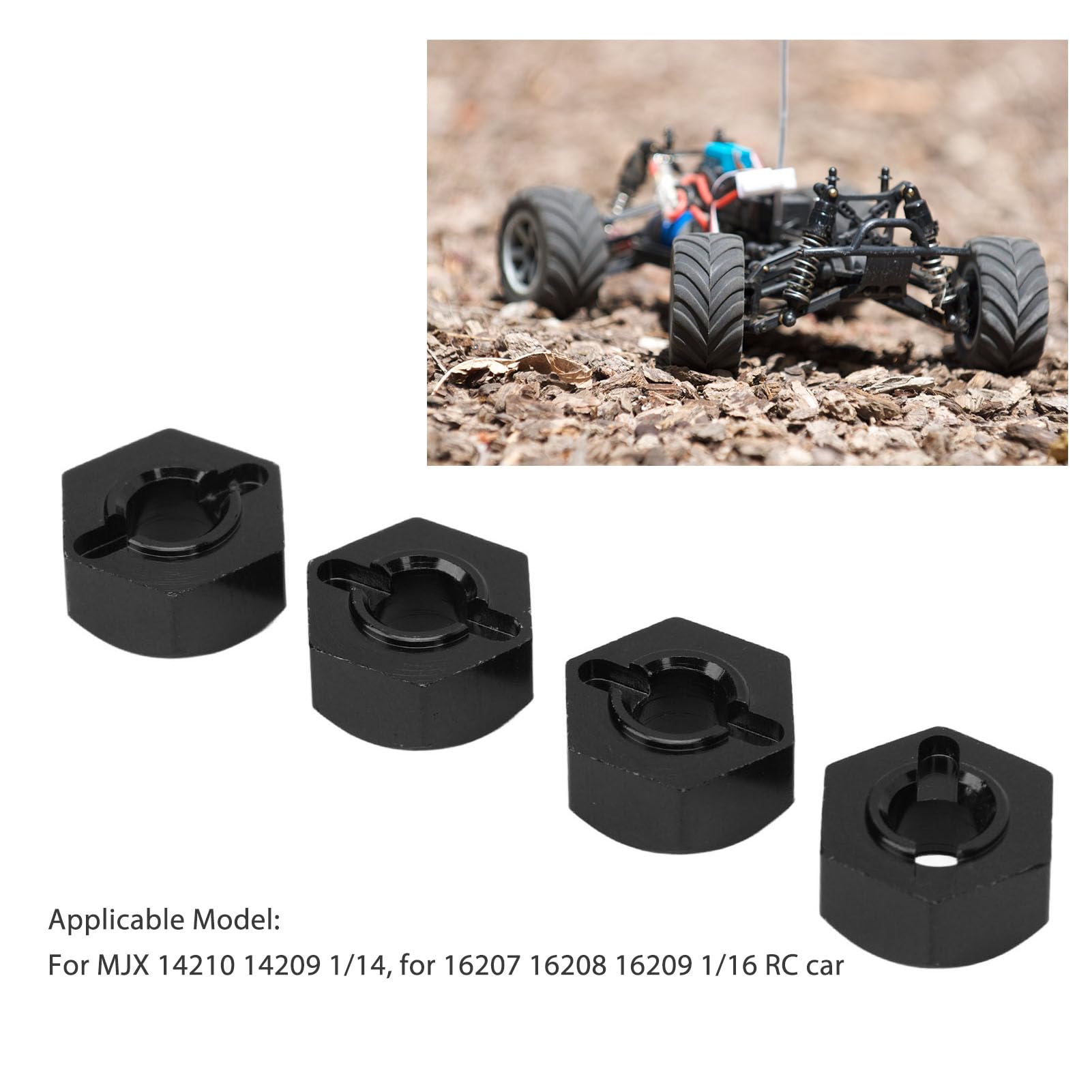 Adattatori Esagonali Per Ruote RC In Lega Di Alluminio – 4 Pezzi, Per Traxxas E Revo, Slash 4WD, Summit 1/16 – Blu, Con Perni - 3