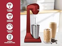 BEPER Elektromos Turmixgép Smoothie Koktél Készítéshez 0.5L Alumínium Tartály 100W Piros 3