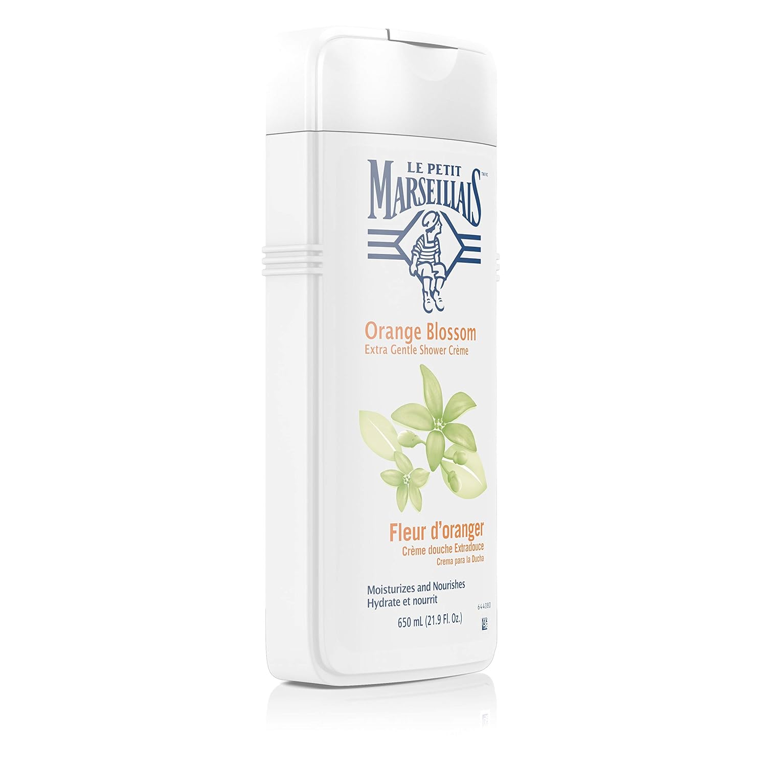 Le Petit Marseillais Extra Gentle Shower Crème with Orange Blossom, Moisturizing & Nourishing French Body Wash for pH Neutral for Skin, 21.9 fl. oz