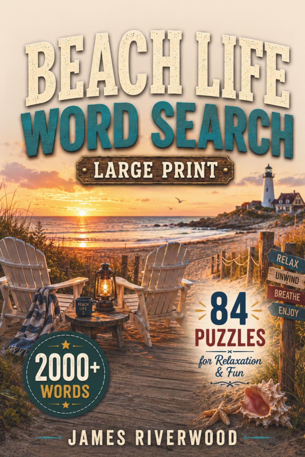 Beach Life Word Search: 84 Large Print Puzzles for Relaxation & Fun (Large Print Word Search Series)