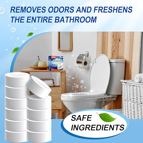 Miniatura 7 de gumthus Tabletas limpiadoras automáticas de inodoro, blanqueadoras, descalcifican y desodorizan, seguro para sépticos, limpieza continua, aroma