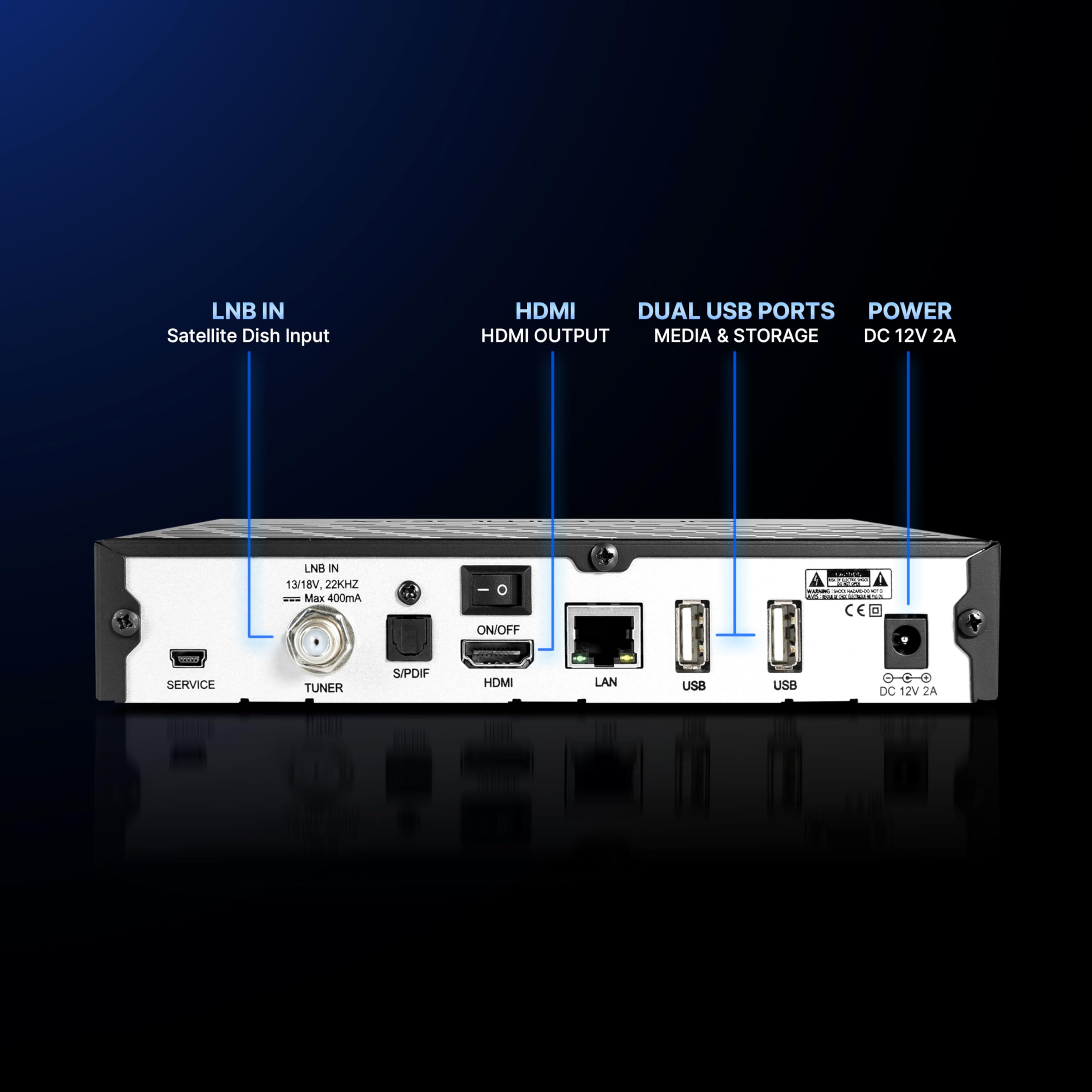 Dreambox DM520 1x DVB-S2 Tuner Linux Receiver (Full HD 1080p)