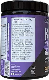 Keto Science Ketogenic Meal Shake Natural Vanilla | Meal Replacement Shake | Helps Boost Energy Levels Naturally | Increased Metabolism & Weight Loss | 14 Servings 590 Grams