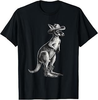 Country Cowboy Kangaroo Rodeo Cowgirl Western Australia T-Shirt